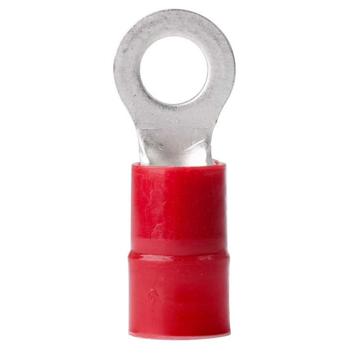 Ancor 230234 Marine Grade Nylon Insulated Ring Terminals, 1/4" Fastener, #8 Wire, Red, 2/Pk