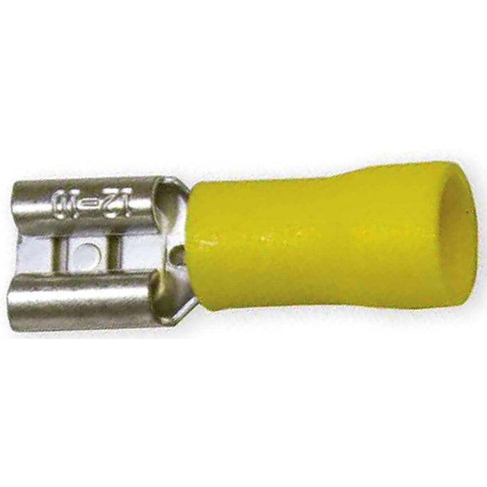 Wirthco 80827 Battery Doctor Yellow Vinyl Insulated Quick Disconnects, 12-10 AWG, Female, 25/Pk.