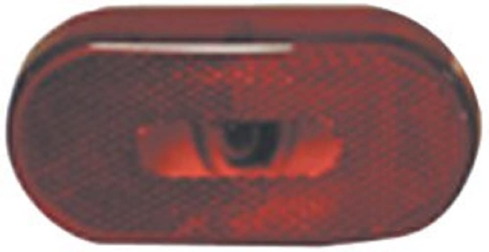 Fasteners Unlimited CMD-003-54P Classic 12V Clearance Light, Light w/ Red Lens, Size: 4" x 2" x 1-13/16"