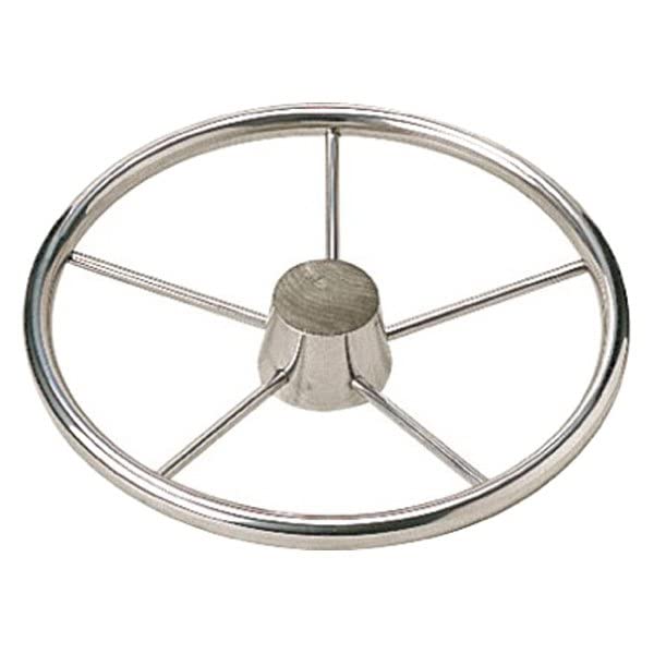 Sea Dog 230115 SeaDog 15" 6-Spoke Stainless Steering Wheel w/Plastic Center Cap, 10° Dish