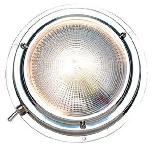 Seachoice 6631 Polished Stainless Steel Bright White Dome Light