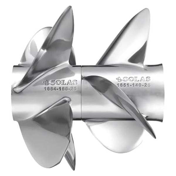 Solas Propeller 1654-155-25 Solas Dual Propeller for Mercruiser Bravo Three, SS, Front