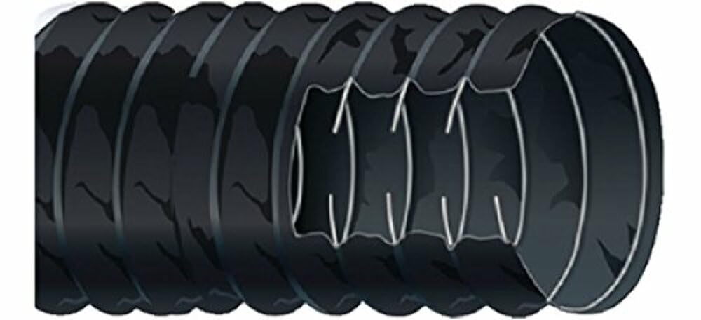 Shield 16-402-4000 Shields Marine Series 400 & 402 Vinylvent Ducting Hose, Black