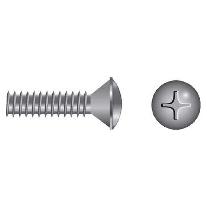 Seachoice Phillips Machine Screws, Oval Head, 1/4-20 x 3"