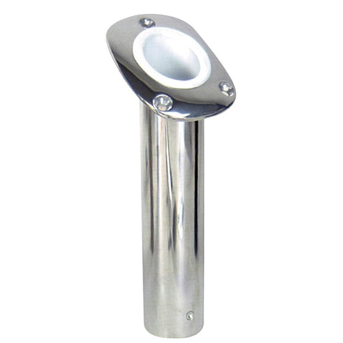 Whitecap S-0096 Bluewater 30 Deg. Stamped S.S. Flush Mount Rod Holder