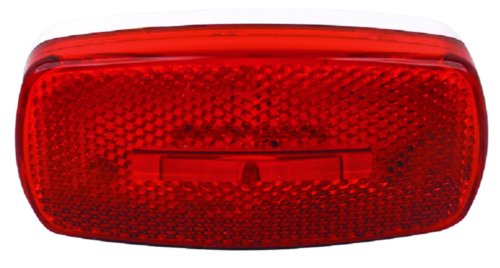 FulTyme RV 1107 FulTyme RV Marker/Clearance Light w/ Reflex, Red Lens, White Base