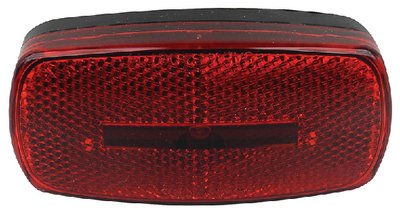 FulTyme RV 1105 FulTyme RV Marker/Clearance Light w/ Reflex, Red Lens, Black Base