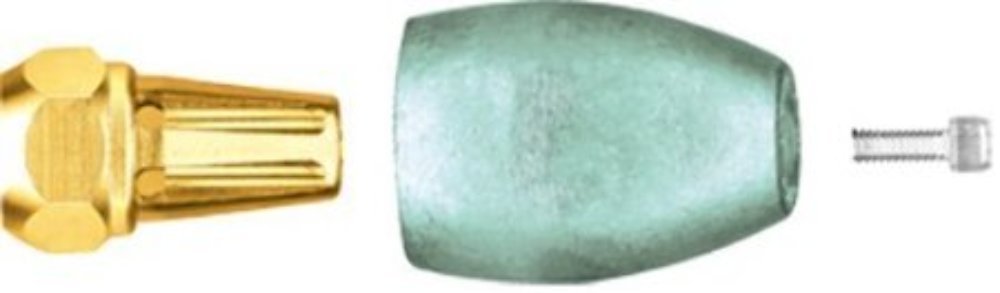 Martyr CMPNDZF14UNS Mercruiser Enhanced Prop Nut Zinc Anode, 865182C, Fits Prop Shafts For Bravo III Up to 2003