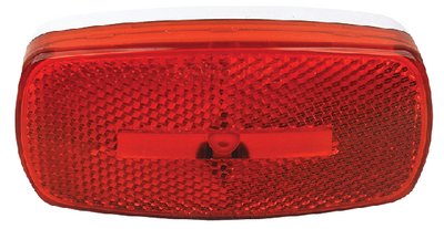 FulTyme RV Marker/Clearance Light With Reflex, Red Lens, White Base