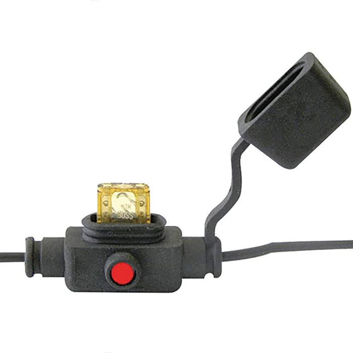 Seachoice SC11273 Indicating ATM In-Line Fuse Holder, 20 Amp, 6", 16/2 Gauge Wire