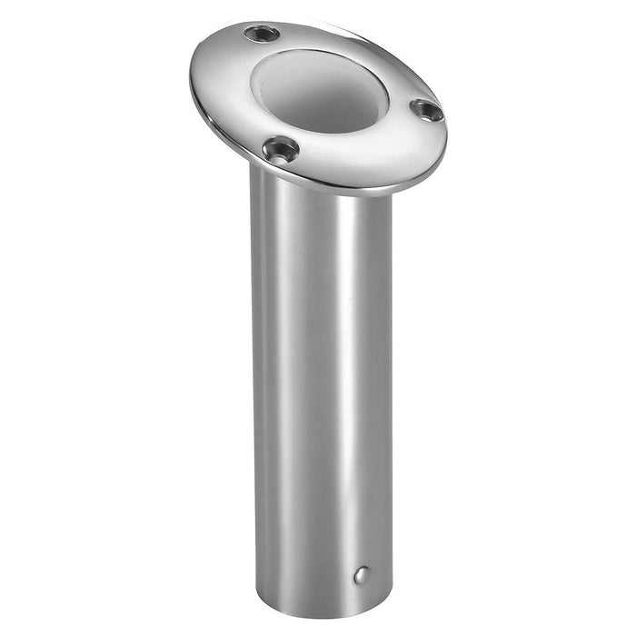 Attwood 66363W7 Rod Holder Flush Mount Stainless Steel 15 Degree White Open End