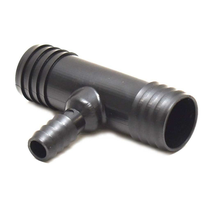 TH Marine TEE-150-DP T-H Marine Reducing Tee for Hose 1-1/2 x 3/4 x 1-1/2", Black