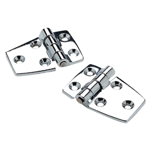 Seachoice 34401 (2) 2-1/4" x 1-1/2" Chrome Plated Zinc 3/4" Short Side Hinges