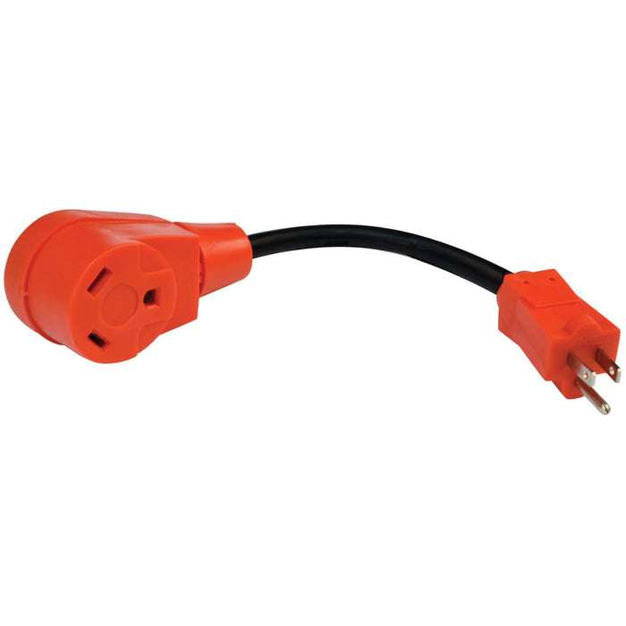 Valterra A10-1530 Mighty Cord 15AM-30AF Adapter Cord, 12", Bulk