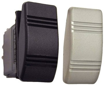 Sierra RK19870TP Contura III Non-Illuminated Weather Resistant Rocker Switch, Mom (On)/Off, Black & Gray