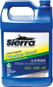 Sierra 9420CAT7 4-Stroke Mineral Forumulation Marine Outboard Engine Oil, 10W-30, 55 Gal Drum