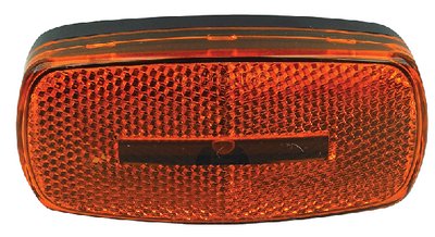 FulTyme RV 1103 FulTyme RV Marker/Clearance Light w/ Reflex, Yellow Lens, Black Base