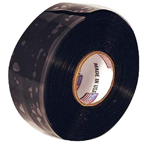 Seachoice 61471 Silicone Self-Fusing Tape 1" x 10', Black