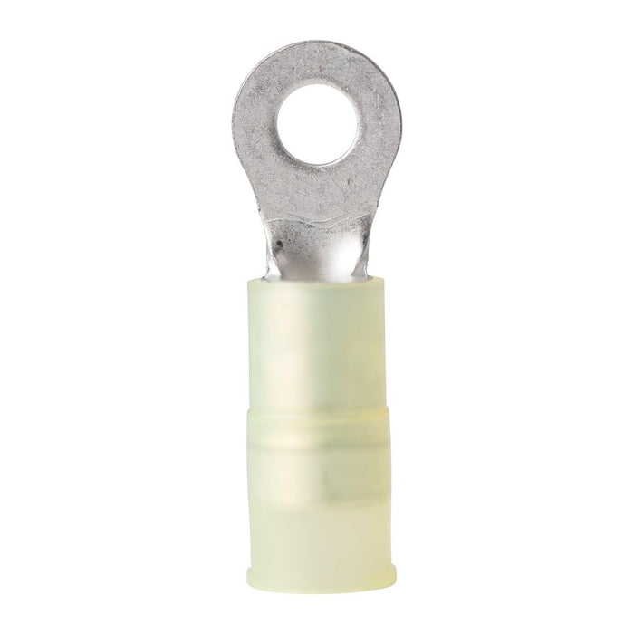 Ancor 230222 Marine Grade Nylon Insulated Ring Terminals, #8 Fastener, 12-10 Wire, Yellow, 5/Pk