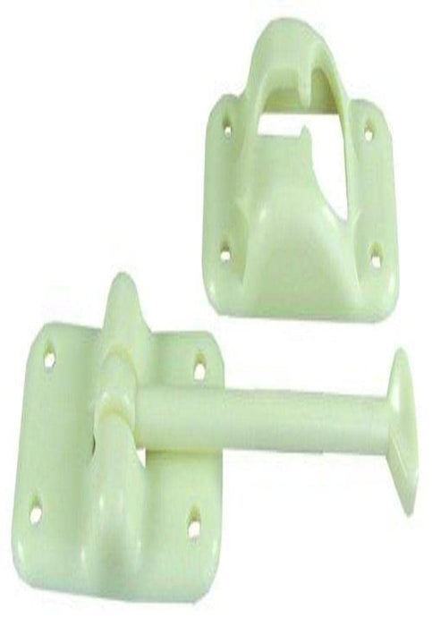 JR Products 10424 Plastic T-Style Door Holder, 3.5" Colonial White