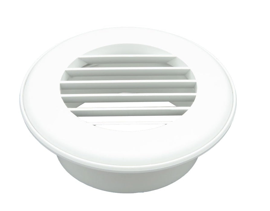 B&B Molders 94264 Thermovent Ducted Vent, 4" w/o Damper, Polar White