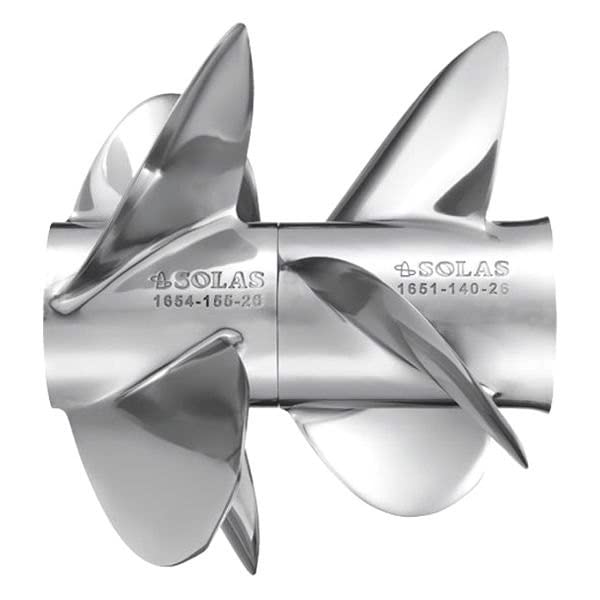 Solas Propeller 1654-155-24 Solas Dual Propeller for Mercruiser Bravo Three, SS, Front