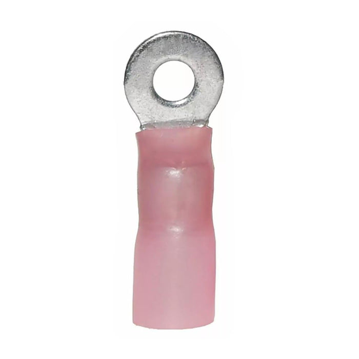 Ancor 321703 Marine Grade Heat Shrink Ring Terminals, 1/2" Fastener, 8 Wire, Red, 3/Pk