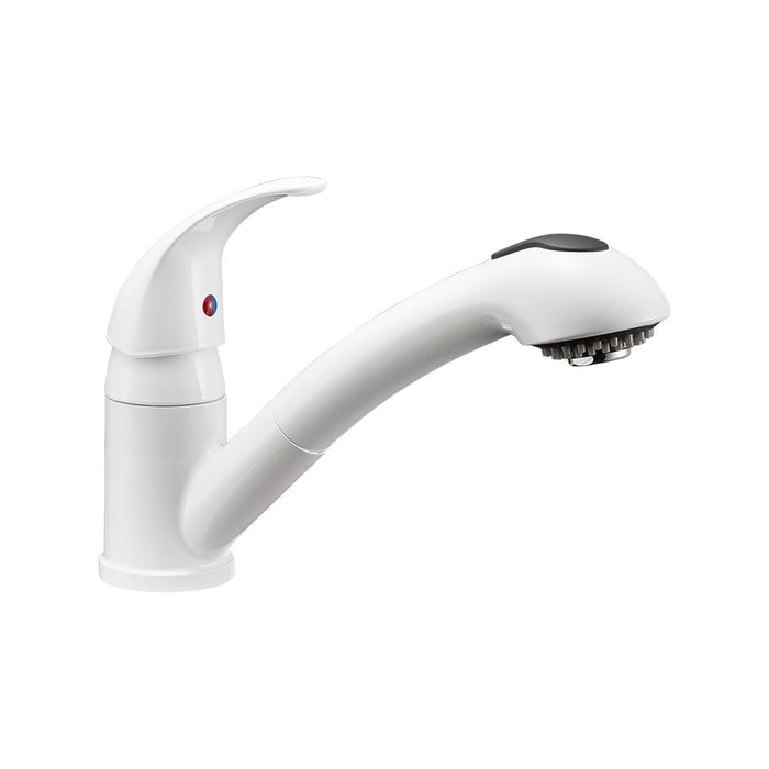 Dura Faucet DF-NMK852-WT Designer Pull-Out Kitchen Faucet, White