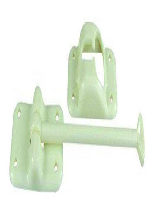 JR Products 10454 Plastic T-Style Door Holder, 6" Colonial White