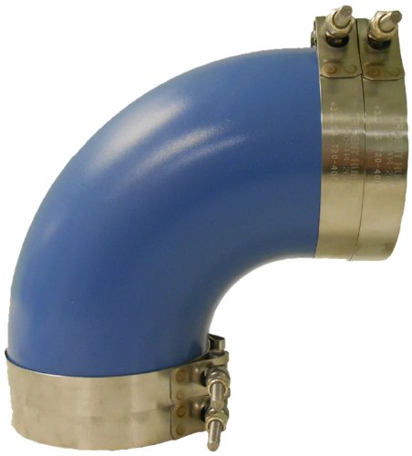 Trident Marine 290V5000-S/S Series 90 deg. Silicone Molded Wet Exhaust Elbow, Connector 5" w/ T-Bolt Clamps