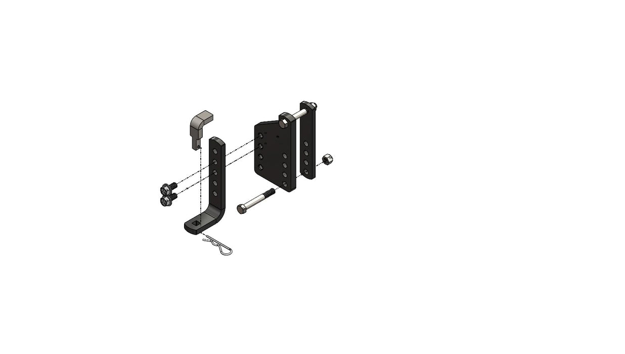 Blue Ox BXW4073 Trackpro L-Bracket with Mount Kit (Single)