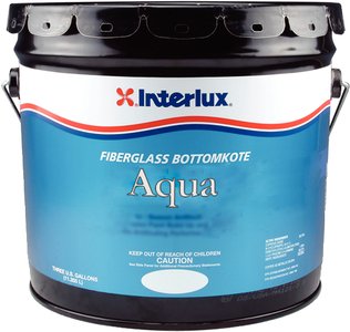 International Paint YBA579/3 Fiberglass Bottomkote Aqua, Black 3-Gal.