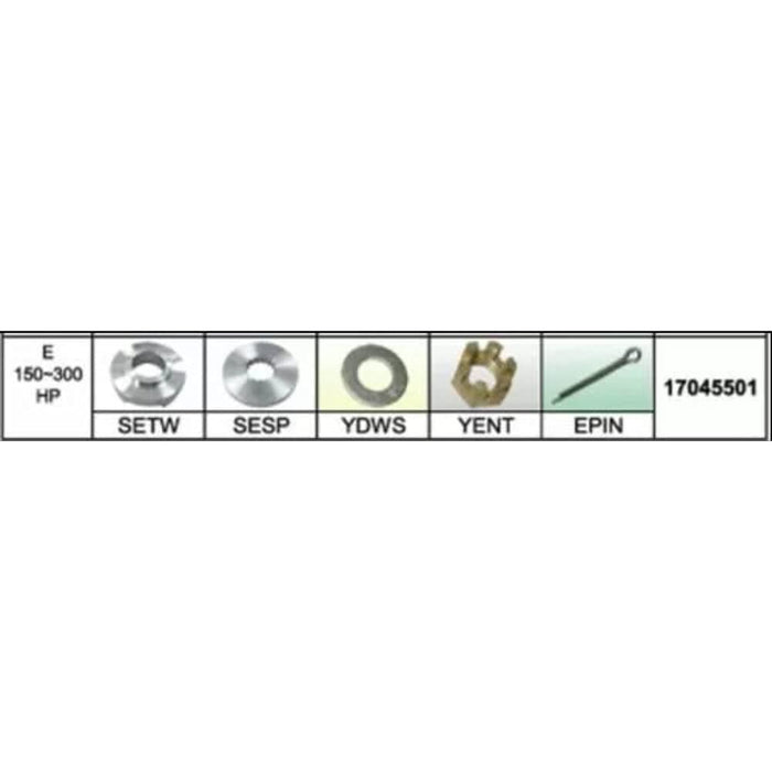 Solas Propeller 17045501 Solas Fixed Hub Prop Hardware Kit Suzuki, Type E