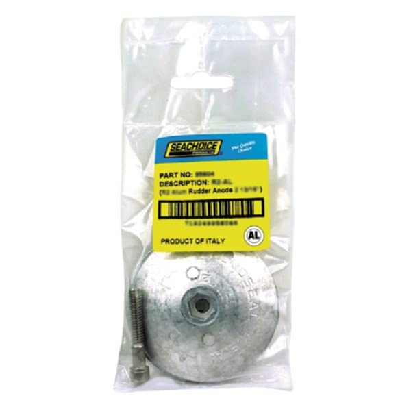 Seachoice 95601 Rudder & Trim Tab Anode w/Allen Screw, Aluminum, Model R1, Size 1-7/8" dia. x 1/4"