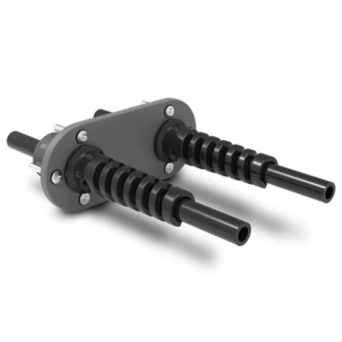 Dometic HO7205 Field Install Bulkhead Fitting Kit, Dual Hose, Black Plastic