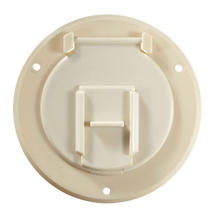 RV Designer B122 Basic Round Cable Hatch, Colonial White