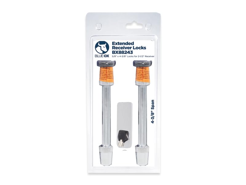 Blue Ox BX88423 Receiver Lock Kit, (2) 5/8" x 4-3/8", 20K