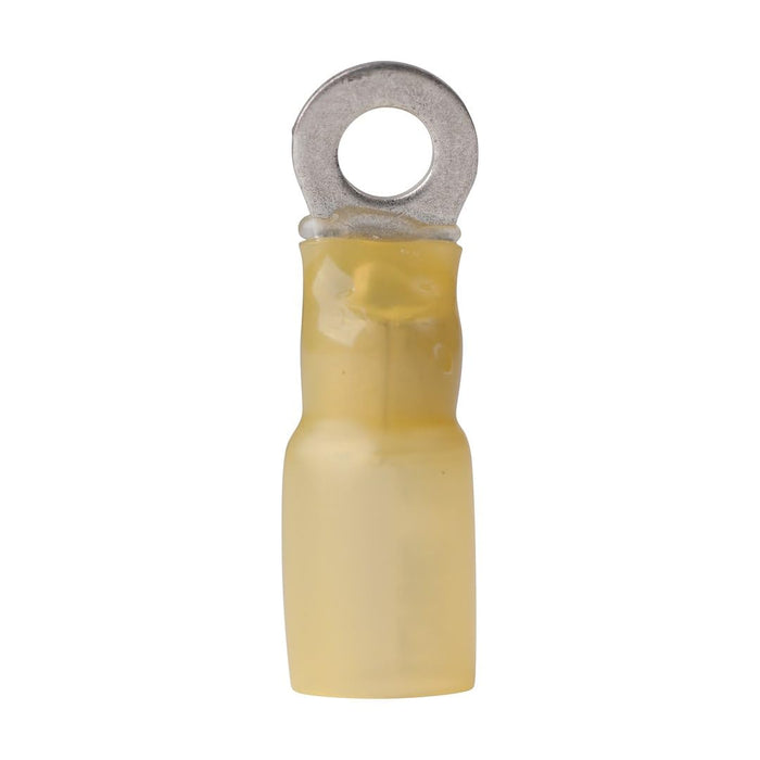 Ancor 312203 Marine Grade Heat Shrink Ring Terminals, #8 Fastener, 12-10 Wire, Yellow, 3/Pk