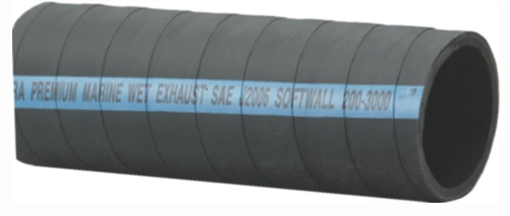 Trident Marine 200-6000-24 Trident Ply Softwall Exhaust Hose, 6" x 2'