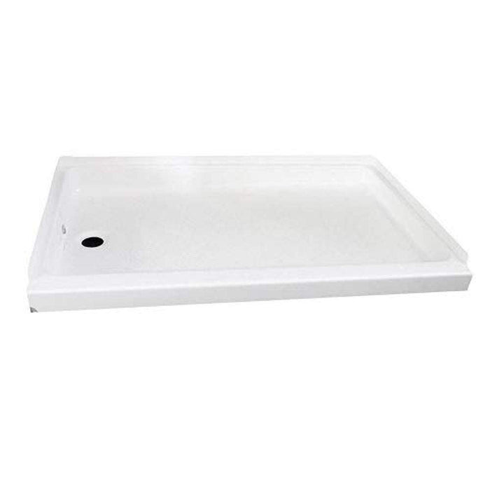 Specialty Recreation SP2436WL Left Drain Shower Base, 24" x 36", White