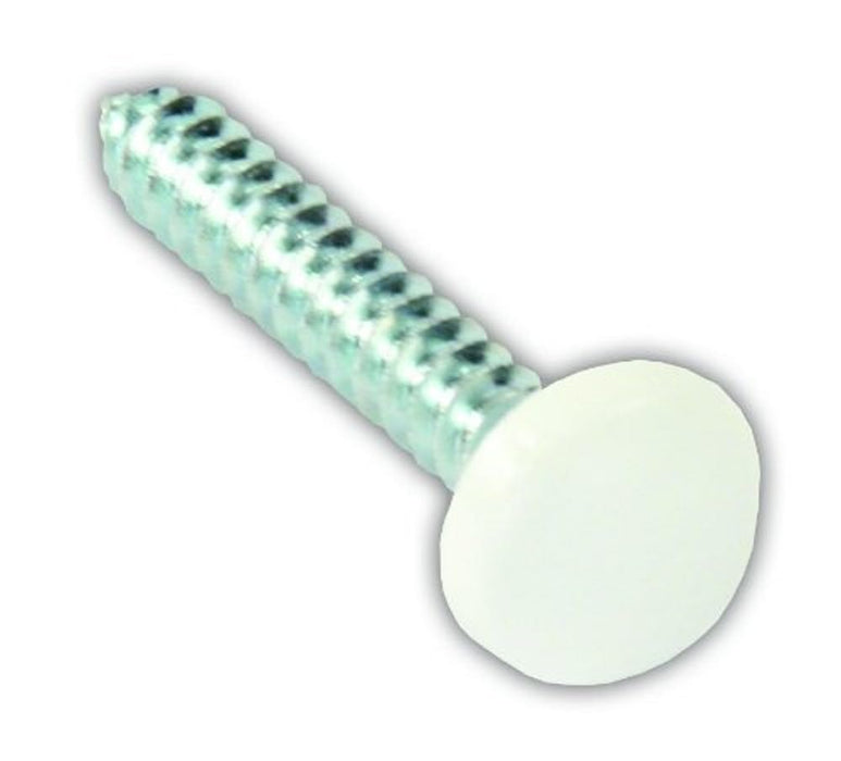 JR Products 20415 Kappet Screws With Covers, White, 14/pk