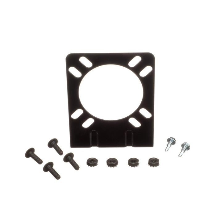 Pollak 10-111V COATED RIGHT ANGLE Mount BRACKET for 7-BLADE RV & 6- POLE ROUND, SOCKETS