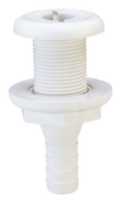 Attwood 3872-3 Thru Hull Connector For Hose, White 5/8"