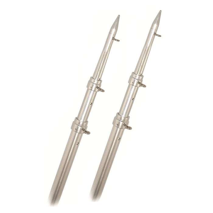 Rupp Marine A0-1800-TEL Rupp Top Gun Telescoping Outrigger Poles Aluminum/Silver, 18'