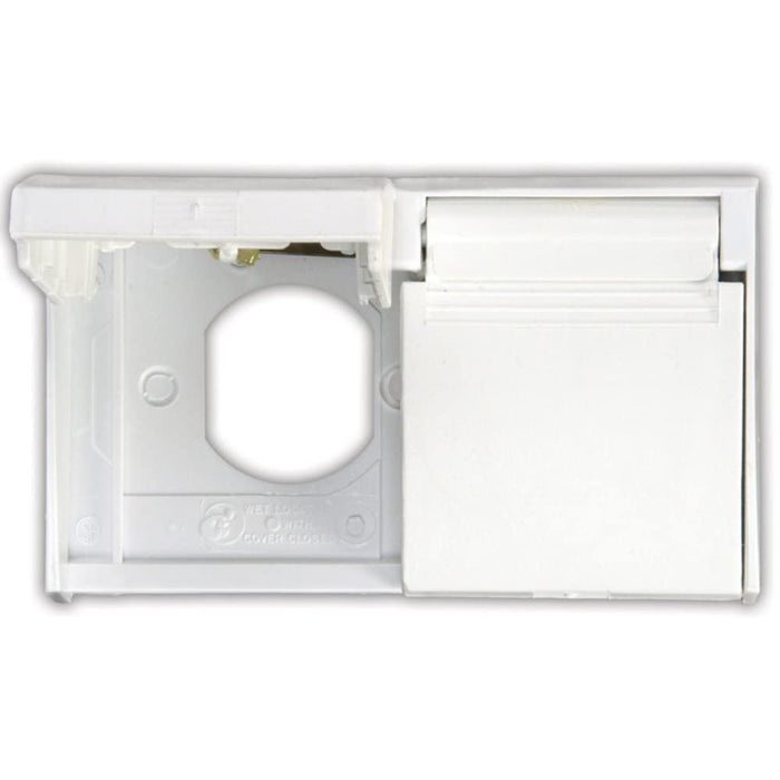 JR Products 47505 White Duplex Weatherproof RV Outlet Cover