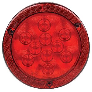 FulTyme RV 1153 FulTyme RV LED 4" Round Sealed Light W/Reflex Mount Flange, Red