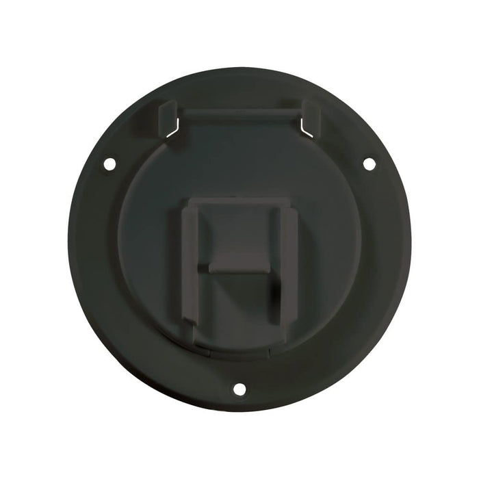 RV Designer B123 Basic Round Cable Hatch, Black
