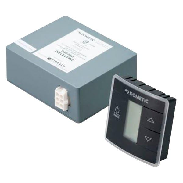 Dometic 3316235.716 3316234016 Single Zone LCD Thermostat w/Control Kit, Black