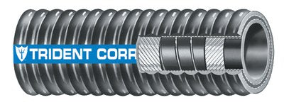 Trident Marine 252-1584 Trident Flex Corrugated Hardwall Exhaust Hose, 1-5/8" x 12.5'