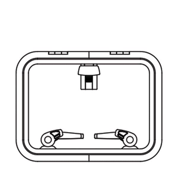 Lewmar 39944030 Low Profile Size 44 Rectangular Self Supporting Hatch
